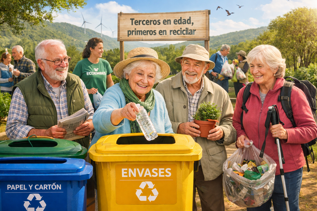 Economía circular y envejecimiento activo: los mayores lideran el reciclaje en España