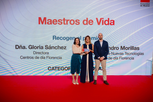 Centros de día Florencia gana premio Personas en la I Gala de los Premios Excelentes de la Comunidad de Madrid