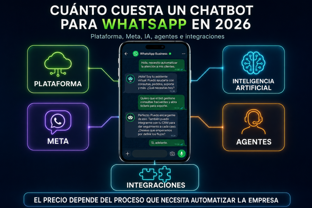 Cuánto cuesta un chatbot para WhatsApp en 2026: precios y opciones