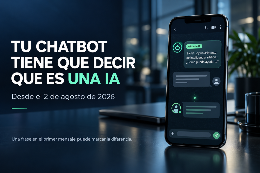Tu chatbot debe decir que es una IA desde agosto de 2026