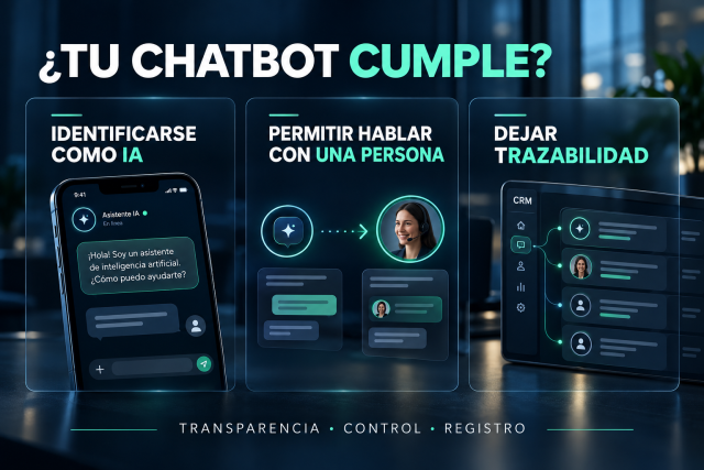 Checklist básica de transparencia, supervisión humana y trazabilidad para un chatbot empresarial