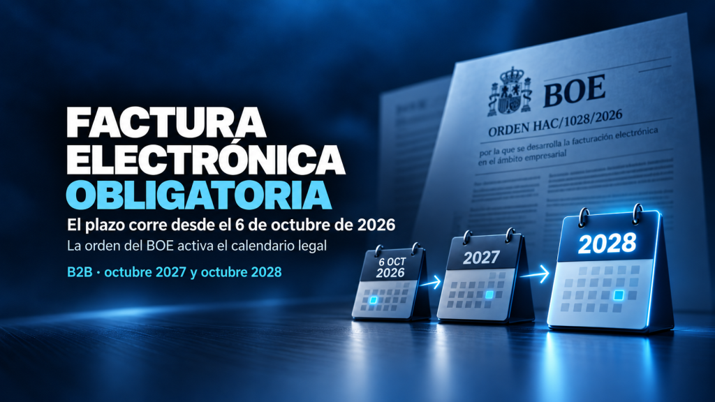 Factura electrónica obligatoria: empieza la cuenta atrás. Fechas, a quién afecta y cómo prepararte
