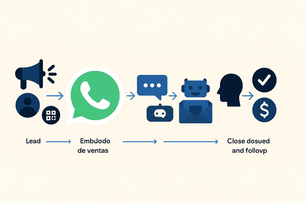 Cómo crear un embudo de ventas automatizado con WhatsApp Business