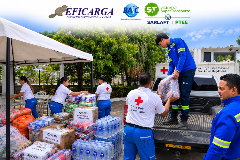 Eficarga se suma a jornada solidaria en apoyo a la Cruz Roja Colombiana