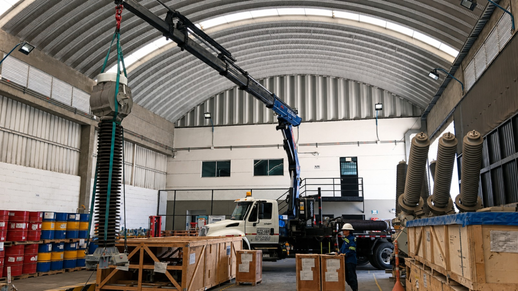 Servicio de camión grua de brazo articulado